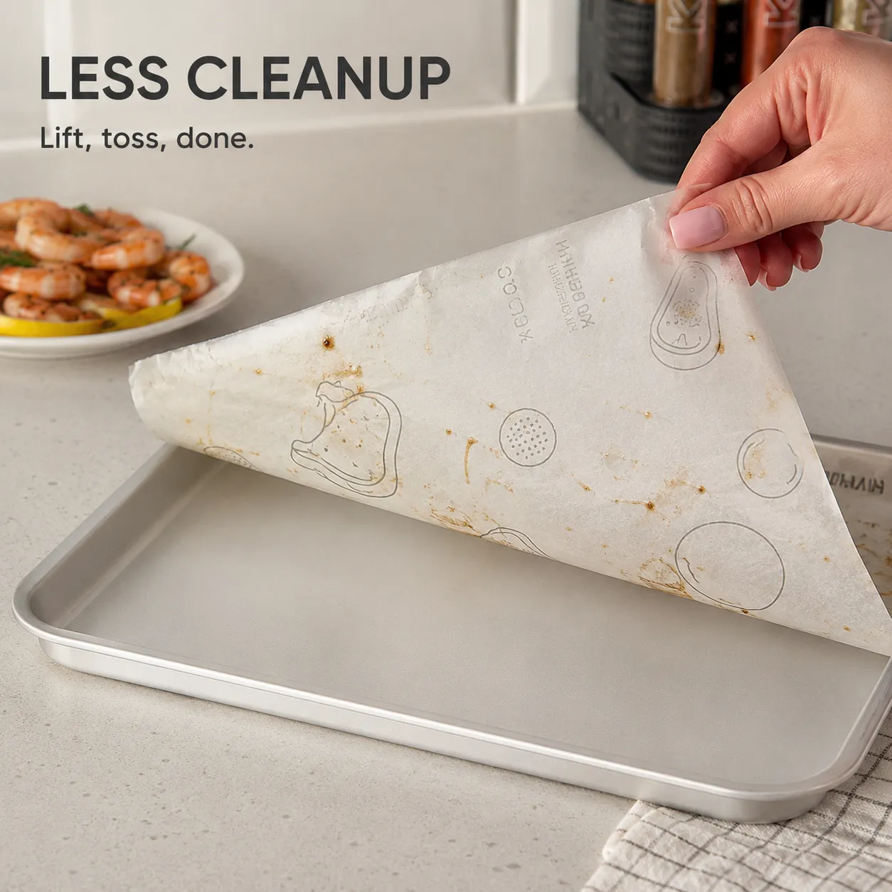 Non stick recipe printed parchment paper